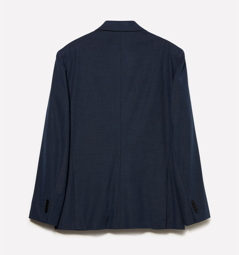 Dark blue textured blazer - men's blazers - Dark Blue | Sisley image number 2